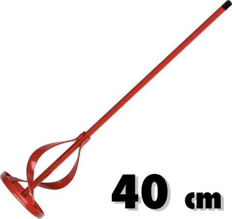 Frusta-In-Acciaio-Zincato-Per-Miscelatore-Pittura-Colla-Malta-Colore-Rosso