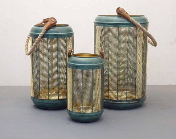 FUMIKO---set-di-3-lanterne-in-metallo-Verde-Milani-Home