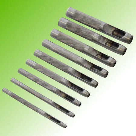 Fustelle In Acciaio Set 9 Pz Per Cuoio Lamiere Stoffa Plastica Legno Punzoni Fai da te/Utensili elettrici e a mano/Utensili a mano/Punzoni/A testa conica Trade Shop italia - Napoli, Commerciovirtuoso.it