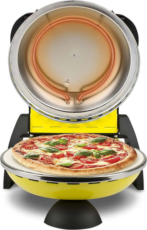 G3 Ferrari G10006 Pizza Express Delizia Forno Pizza 1200 W 400°C Pizza fragrante in 5 minuti Ricettario incluso Giallo
