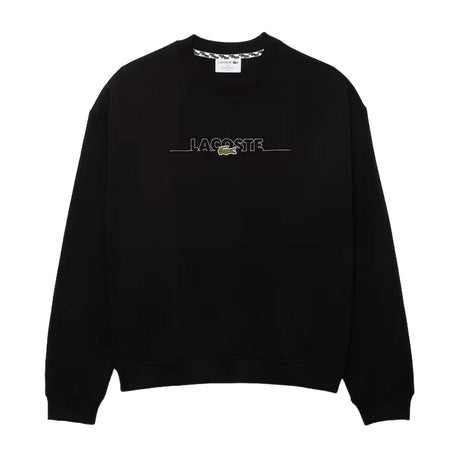 Lacoste felpe senza cappuccio uomo lacoste - sweatshirt - nero da uomo