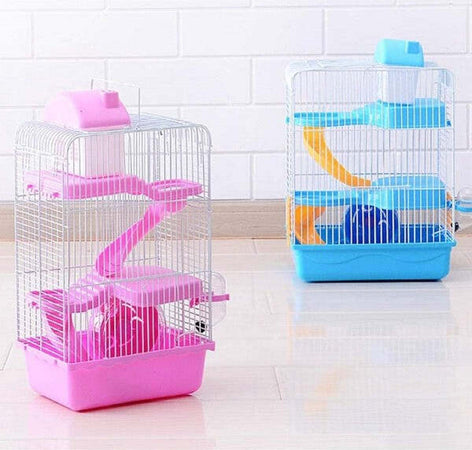 Gabbia-Per-Criceti-Criceto-Portatile-Casa-A-Più-Livelli-In-Plastica-23x17x45-Cm