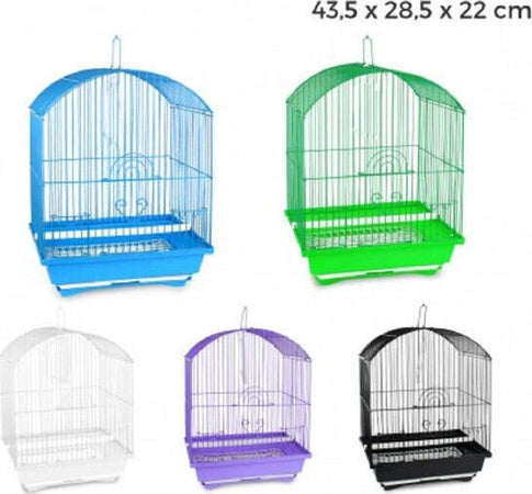 Gabbia-Per-Uccelli-43.5-X-28.5-X-22-Cm-Di-Piccole-Dimensioni-Mangiatoie-Incluse