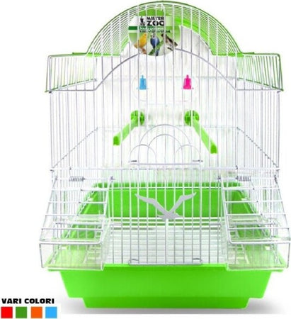 Gabbia-Uccelli-Canarini-Pappagalli-Forma-Pagoda-Con-Accessori-Vari-Colori