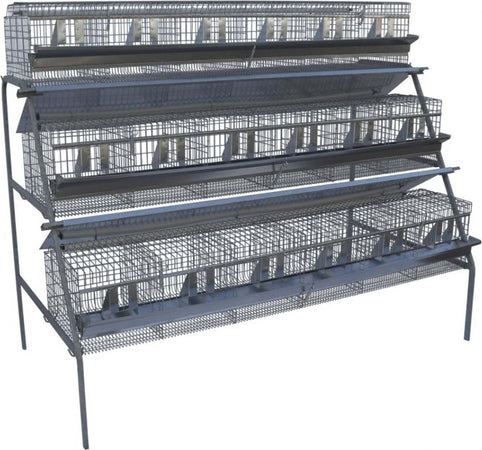 Gabbia zincata per conigli da ingrasso con mangiatoia ed abbeveratoio Commercio Industria e Scienza/Attrezzature e forniture agricole/Pollame piccioni e selvaggina/Attrezzature per pollaio/Pollai e gabbie La Zappa - Altamura, Commerciovirtuoso.it