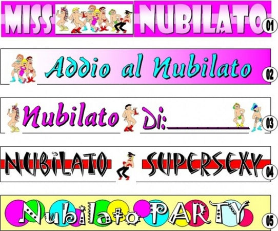 GAD-NUB13060 SESSO PER GIOCO UNA FASCIA ADDIO AL NUBILATO SCRITTE VARIE Salute e cura della persona/Erotismo e contraccezione/Sex toys/Gadget per addio al nubilato e al celibato Kondorama - Martinsicuro, Commerciovirtuoso.it