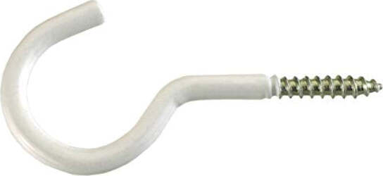GANCIO-BIANCO-CON-VITE-PER-LEGNO,-PLASTIFICATO-4,8x65mm-CONF.-2-PZ