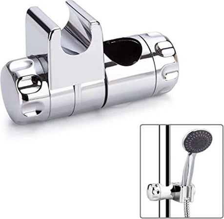 Gancio Supporto Doccia Cromato per Aste Saliscendi Scorrevole Fai da te/Attrezzature per cucine e bagni/Attrezzature per bagni/Docce e componenti doccia/Sistemi saliscendi per vasche da bagno e docce Ogomondo - Martina Franca, Commerciovirtuoso.it