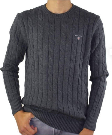 Gant Pullover Uomo Intrecciato 100% Cotone Girocollo Maglione Fashion Regular Fit Maniche Lunghe Classico a Coste Moda/Uomo/Abbigliamento/Maglioni e cardigan/Maglioni Euforia - Bronte, Commerciovirtuoso.it
