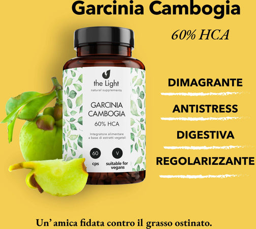 Garcinia Cambogia Extra Forte Pura 60% HCA 60-1200mg Integratori per Dimagrire Blocca Fame Soppressore Appetito Brucia Grassi Naturale Termogenico Salute e cura della persona/Alimentazione e nutrizione/Prodotti dimagranti e perdita di peso/Garcinia cambogia The Light Nutrition - Milano, Commerciovirtuoso.it