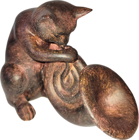 Gatto In Ceramica Fermacarte Ornamentale Color Bronzo Altezza 13 Cm Ideale Per Arredamento o come idea regalo Casa e cucina/Decorazioni per interni/Accessori decorativi/Sculture/Statue Ideart - Valdilana, Commerciovirtuoso.it