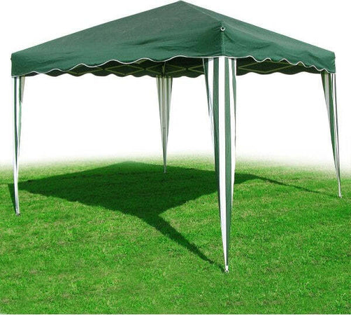 Gazebo-3x3-Mt-Pieghevole-Richiudibile-Tendone-Giardino-Colore-Verde-Impermeabile