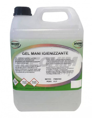Gel Igienizzante Disinfettante Mani Liquido 1/5L Etanolo 65% Elimina Tutti i tipi di Batteri Mechim