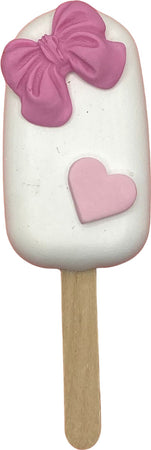 Gelato cremino finto da esposizione bianco con fiocco e cuore rosa Casa e cucina/Teglie da forno e accessori per pasticceria/Accessori e utensili per pasticceria/Utensili decorativi/Torte e dolci finti Led Mall Home - Napoli, Commerciovirtuoso.it