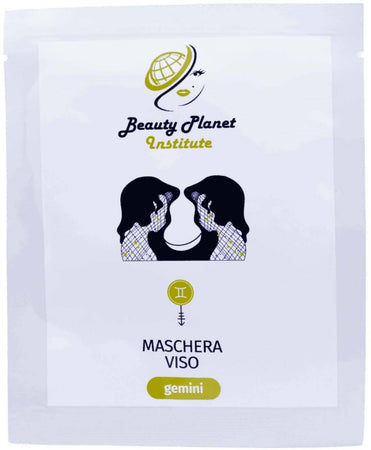 Gemini Maschera Viso 25 Ml Foglio in Viscosa Maschera Trattamento Viso Beauty Planet Institute Maschera Pronta All'uso