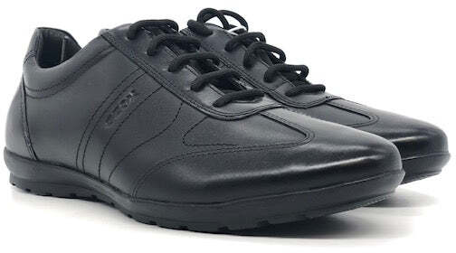 GEOX Scarpa stringata uomo in pelle nera Symbol B