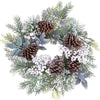 Ghirlanda innevata retro porta natalizia decorato con bacche e pigne Ø 36 cm Casa e cucina/Decorazioni per interni/Addobbi e decorazioni per ricorrenze/Decorazioni natalizie/Orpelli e festoni MagiediNatale.it - Altamura, Commerciovirtuoso.it