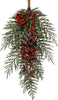 Ghirlanda natalizia con bacche e glitter, color verde e rosso, per interno Casa e cucina/Decorazioni per interni/Addobbi e decorazioni per ricorrenze/Decorazioni natalizie/Orpelli e festoni MagiediNatale.it - Altamura, Commerciovirtuoso.it