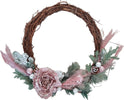 Ghirlanda natalizia con rosa per decorazione interno Ø 40 cm Casa e cucina/Decorazioni per interni/Addobbi e decorazioni per ricorrenze/Decorazioni natalizie/Orpelli e festoni MagiediNatale.it - Altamura, Commerciovirtuoso.it