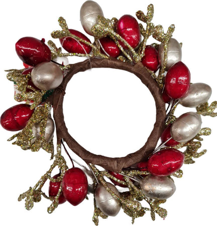 Ghirlanda natalizia corona porta candela per interno decorazione di Natale Casa e cucina/Decorazioni per interni/Candele e portacandele/Candele/Candele a colonna MagiediNatale.it - Altamura, Commerciovirtuoso.it
