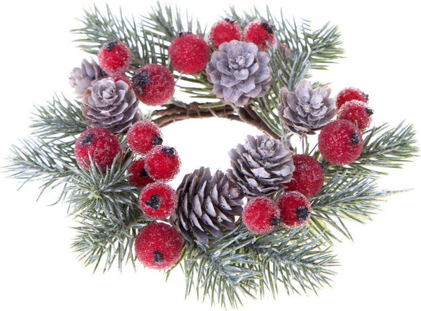 Ghirlanda tonda con mirtilli innevati corona natalizia Rosso, dietro porta da 13 cm Casa e cucina/Decorazioni per interni/Addobbi e decorazioni per ricorrenze/Decorazioni natalizie/Orpelli e festoni MagiediNatale.it - Altamura, Commerciovirtuoso.it