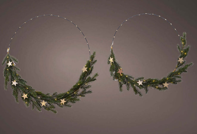 Ghirlanda tonda natalizia, anello decorativo con LED luminosi per interno da 65 cm, set da 2 pezzi Casa e cucina/Decorazioni per interni/Addobbi e decorazioni per ricorrenze/Decorazioni natalizie/Orpelli e festoni MagiediNatale.it - Altamura, Commerciovirtuoso.it