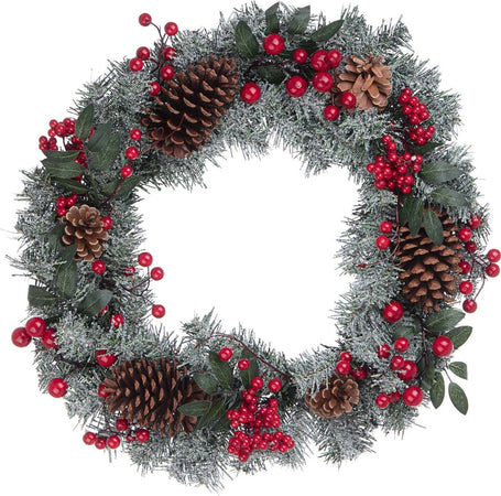 Ghirlanda tonda natalizia con bacche color Rosso decorazione Natalizia Casa e cucina/Decorazioni per interni/Addobbi e decorazioni per ricorrenze/Decorazioni natalizie/Orpelli e festoni MagiediNatale.it - Altamura, Commerciovirtuoso.it