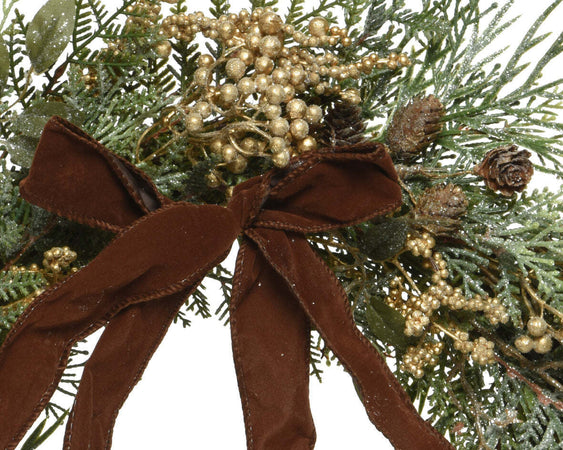 Ghirlanda tonda natalizia con fiocco color Verde, dietro porta da 50 cm Casa e cucina/Decorazioni per interni/Addobbi e decorazioni per ricorrenze/Decorazioni natalizie/Orpelli e festoni MagiediNatale.it - Altamura, Commerciovirtuoso.it