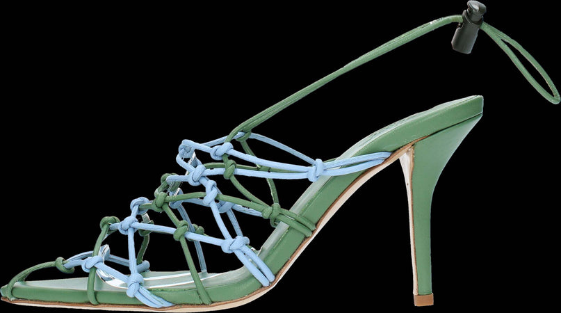 GIA-BORGHINI-Sandali-Verde-blu-da-donna