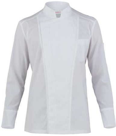 Giacca Darcy Bianco Giacca Cuoco Traspirante Elastcizzata No Stiro