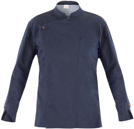 Giacca Eric Jeans Blu Giacca Cuoco Elasticizzata Manica LUnga