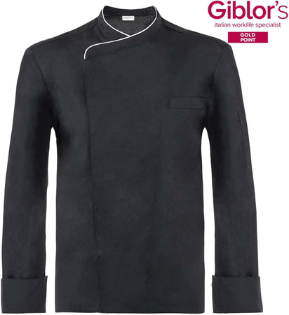 Giacca Patrick Nero Giacca Cuoco Maniche Lunghe con Profilo