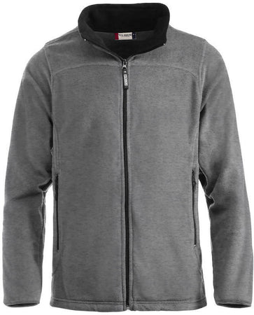 Giacca pile unisex full zip. 100% poliestere antipilling Felpa in Pile Zip Lunga Clique Cameron Grigio Uomo Donna