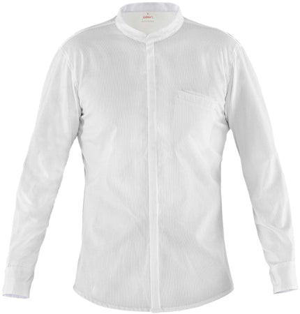 Giacca Roger Bianco Camicia Cuoco in Piquet Collo Coreana
