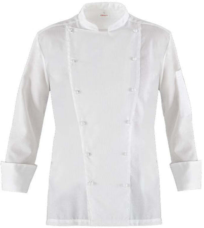 Giacca Unique Dante Bianco Giacca Cuoco Tessuto Piquet
