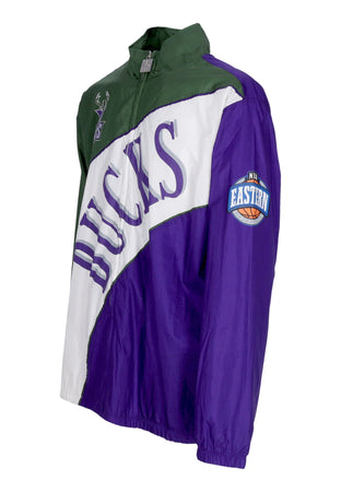MITCHELL & NESS Giacca a Vento Uomo Nba Arched Retro Lined Windbreaker Milbuc Multi/white da uomo