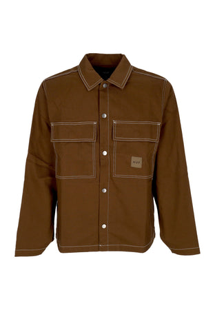 HUF Giacca Workwear Uomo Mason Shacket Espresso da uomo