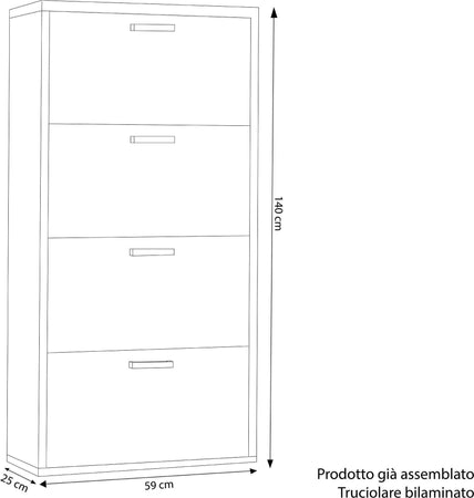 GINKO---scarpiera-4-ante-a-ribalta-Marrone-chiaro-Milani-Home