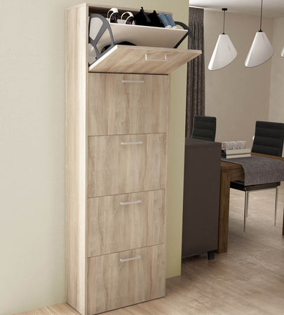 GINKO---scarpiera-5-ante-a-ribalta-Marrone-chiaro-Milani-Home