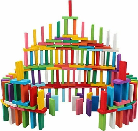 Gioco-Domino-Mattoncini-Legno-Colorati-54-Pezzi-Costruzioni-Educativo