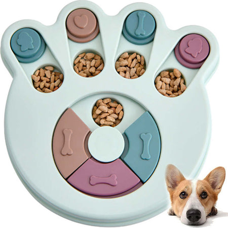 Gioco-Educativo-per-Cani-e-Gatti-Dispenser-Crocchette-Interattivo-Animali-Azzurro