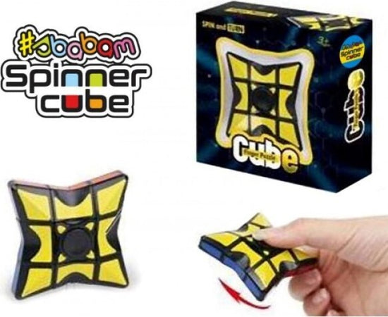 Gioco-Giocattolo-Cubo-Di-Rubik-Ruotante-Fidget-Finger-Spinner-Ruota-A-360°-3+