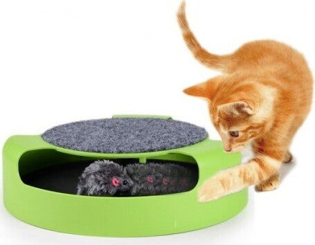 Gioco-Per-Gatti-25-Cm-Acchiappa-Il-Topo-Duplice-Funzione-Con-Tiragraffi