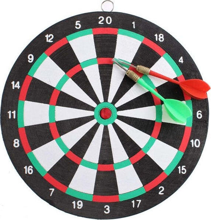 Gioco-Tirassegno-Tiro-Al-Bersaglio-Con-2-Freccette-Dart-Board-Sport-Game-24-Cm