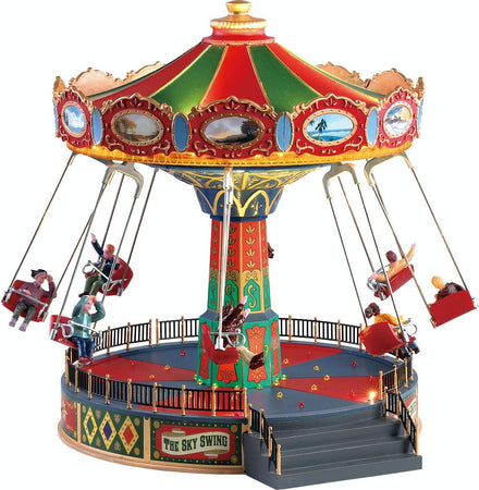 Giostra che dondola decorazione per villaggio di Natale con animazione luci e suoni Casa e cucina/Decorazioni per interni/Addobbi e decorazioni per ricorrenze/Decorazioni natalizie/Oggettistica MagiediNatale.it - Altamura, Commerciovirtuoso.it