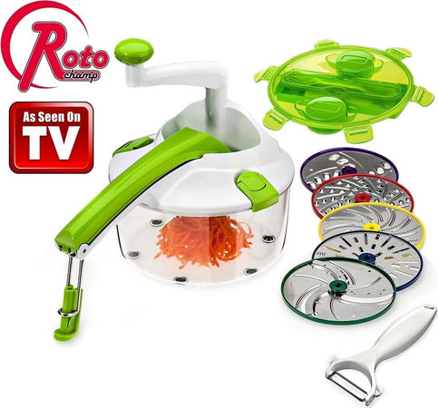 GIRAFFETTA ROTO CHAMP AFFETTA TAGLIA GRATTUGIA ROBOT DA CUCINA AFFETTATUTTO Casa e cucina/Utensili da cucina/Affettaverdure e mandolini da cucina Trade Shop italia - Napoli, Commerciovirtuoso.it