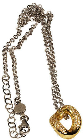 Girocollo argento con pavè di zirconi