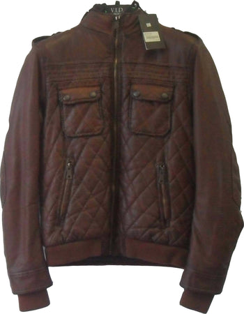 Giubbino da uomo sportivo VIP MILANO art. 18319 piumino imbottito marrone con cappuccio removibile e zip giubbino uomo L'Orchidea - Siderno, Commerciovirtuoso.it