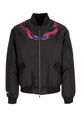 PHOBIA Giubbotto Bomber Uomo Snake Print Bomber Black/blue/red da uomo