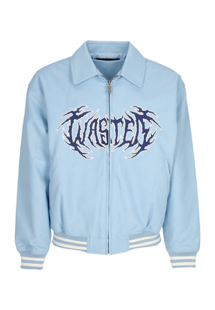 WASTED PARIS Giubbotto College Uomo Prey Varsity Jacket Light Blue da uomo